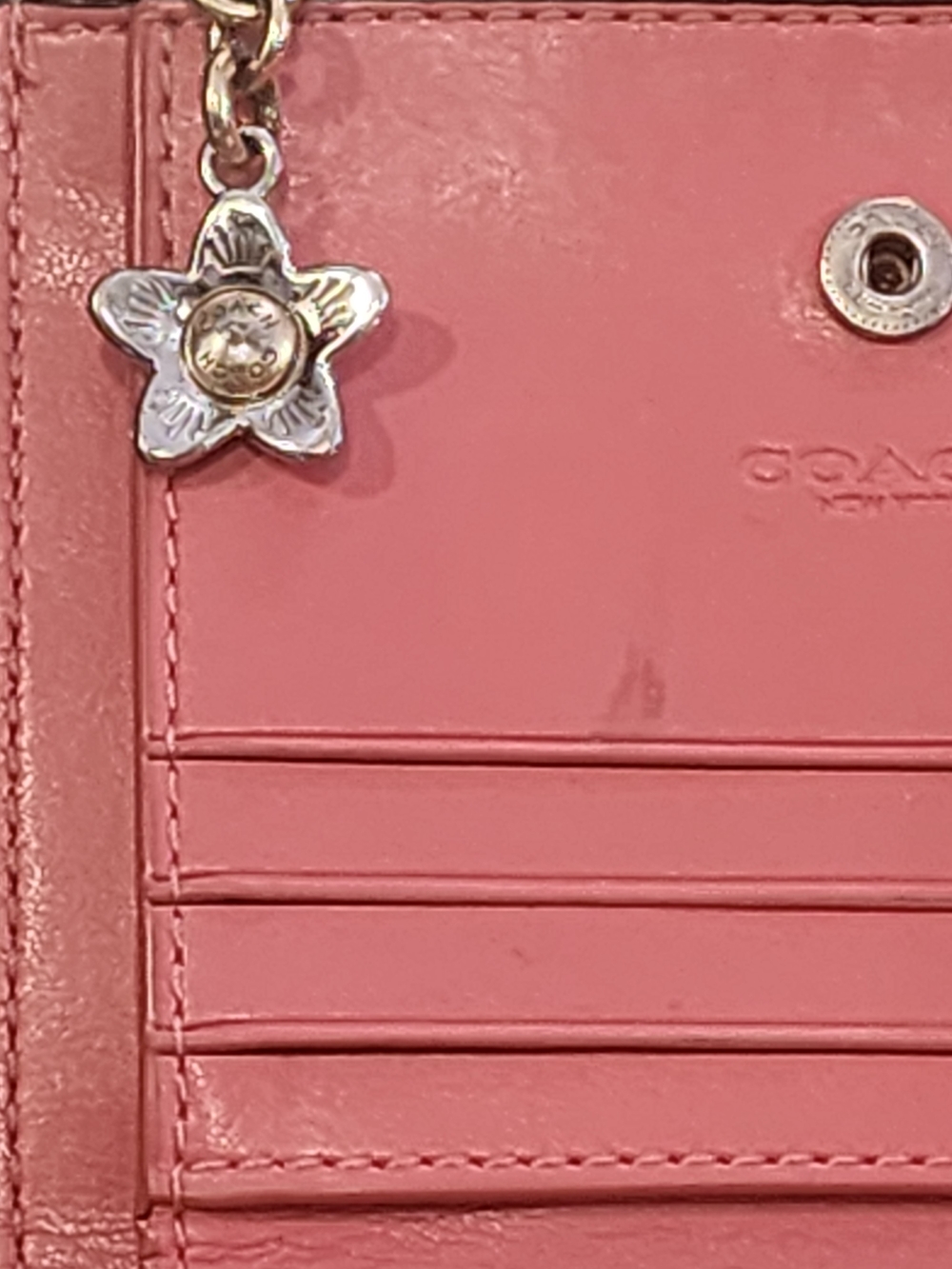 Coach Bunny Print Small Wallet in Coral - Picture 9 of 9